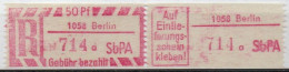 DDR Einschreibemarke Berlin SbPA Postfrisch, EM2B-1058aI Zh - Etichette Di Raccomandazione