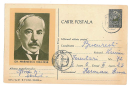 IP 63 A - 0417g Doctor Neurologist Gheorghe MARINESCU, Romania - Stationery - Used - 1963 - Medicina