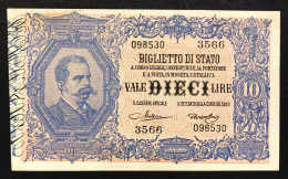 10 Lire Vitt. Em. III° Effige Umberto I° 19 09 1923 Maltese Rossolini Rara Bb/spl Lotto 2907 - Regno D'Italia – 1 Lire