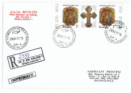 NCP 36 - 2339-a EASTER, Romania - Registered, Stamps With Vignette - 2011 - Pasqua