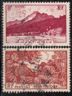 Martinique Timbres-poste N°237 & 239 Oblitérés TB Cote : 2€50 - Usados