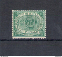 1877 SAN MARINO, N. 1 - 2 Cent. Verde, MNH** - Autres & Non Classés