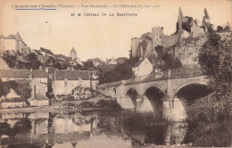 FRANCE - Angles Sur L'Anglin (Vienne) -Vue Générale - Le Château Et Le Château De La Bastillette- Carte Postale Ancienne - Chatellerault