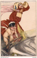 4V1PF  Illustrateur Mauzan Femme Automobile Conduite Par Un Ange Casquette De Chauffeur - Mauzan, L.A.
