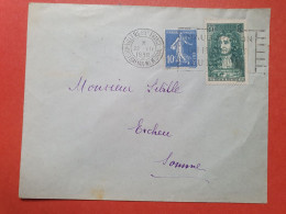 Enveloppe De Villers Bretonneux Pour Ercheu En 1938 - Réf 3074 - 1921-1960: Periodo Moderno