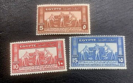 EGYPT 1931 – AGRICULTURAL & INDUSTRIAL EXHIBITION - SG 182/4, MH. - Unused Stamps