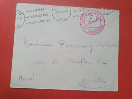 Enveloppe En Fm De Compiègne Pour Lille En 1939 - Réf 3076 - 2. Weltkrieg 1939-1945