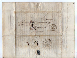 TB 4656 - 1845 - LAC - Lettre & Reçu - Etude De Me FOILLARD, Notaire à MACON Pour Me COMMERSON, Notaire à CHAROLLES - 1801-1848: Precursors XIX