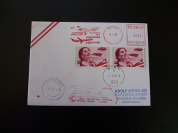 Lettre Premier Vol First Flight Cover Wien To Windhoek Namibia Austrian Airlines Lufthansa 1995 - First Flight Covers