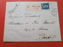 Enveloppe En Recommandé De Morlaix Pour Paris En 1930 - Réf 3083 - 1921-1960: Modern Period