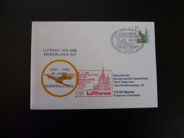 Vol Special Flight Berlin Moscow Sur Entier Postal Stationery Lufthansa Berolina 1995 - Privé Briefomslagen - Gebruikt