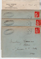 TB 4657 - 1936 / 38 - LAC - 9 Lettres De Me J. LEFEBVRE, Notaire à SAINT ANDRE DE L'EURE Pour SAINT GERMAIN DE LA COUDRE - 1921-1960: Moderne