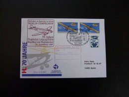 Vol Special Flight 70 Jahre Leipzig Airport Cover Flown On Junkers JU52 Lufthansa 1997 - Storia Postale
