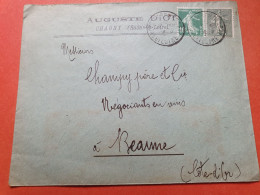 Enveloppe Commerciale De Chagny Pour Beaune En 1922 - Réf 3093 - 1921-1960: Modern Tijdperk