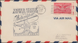 Erstflug FIRST FLIGHT Via Helicopter AM 96 Ab Glenview 19.9.49 Nach Chicago 1.9. - Other & Unclassified