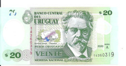 URUGUAY 20 PESOS 2020 UNC P 101 - Uruguay