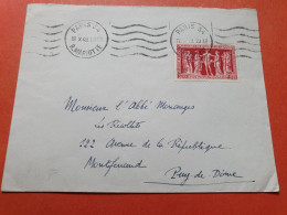 Enveloppe De Paris Pour Clermont Ferrand En 1949 - Réf 3104 - 1921-1960: Période Moderne