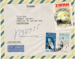 BRAZIL 1970 AIRMAIL R - LETTER SENT FROM RIO DE JANEIRO TO MONTEVIDEO - Lettres & Documents