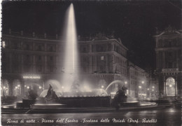 Cartolina Roma Di Notte - Piazza Dell'esedra - Fontana Delle Naiadi - Orte & Plätze