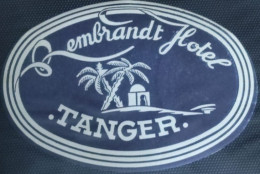 Morocco Tanger Rembrandt Hotel Label Etiquette Valise - Etiquettes D'hotels