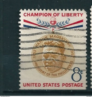 N°634 Ramon Magsaysay, Président Des Philippines  Timbre Etats-Unis (1957) Oblitéré - Usati