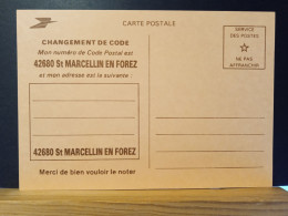 Code Postal. Carte Postale Saumon, En Franchise Pour Le  42680 St MARCELLIN EN FOREZ. Neuve - Covers & Documents