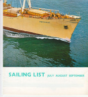 9279  --CROATIA  HRVATSKA   JUGOLINIJA    SAILING  LIST    1970 - Otros & Sin Clasificación