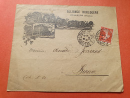 Enveloppe Commerciale De Besançon Pour Beaune En 1907 - Réf 3117 - 1877-1920: Semi Modern Period