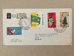 Brasil Brazil 1968 Philatelic Cover Christmas WHO - OMS Zug Caldas Junior Steam Train Blood Donation Railway Chile - Covers & Documents