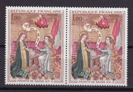 D 754 / N° 1640 PAIRE NEUF** / VARIETE VERT DE LA CAPE DECALE - Unused Stamps