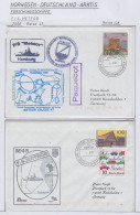 Germany FS Meteor Reise 47 + Reise 48 2000 2 Covers (GF169) - Polar Ships & Icebreakers