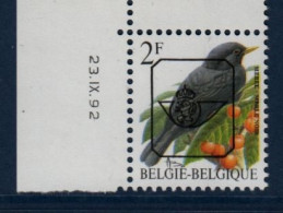Belgique België, **, Yv Preo 491, Mi 2510xV, Merle Noir, - Typografisch 1986-96 (Vogels)