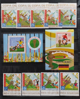 COPS DEL MUNDO DE FUTBOL - MUNICH 74 - FASE FINAL SERIE DE 9 VALORES PERFORADA MNH++ - 1974 – Allemagne Fédérale