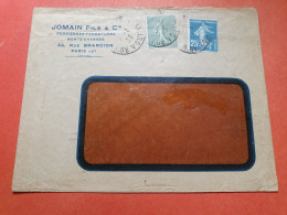 Enveloppe Commerciale De Paris Pour Troyes En 1923 - Réf 3125 - 1921-1960: Modern Tijdperk