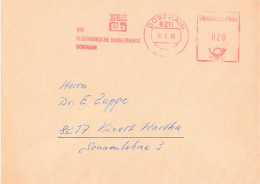 DDR Brief AFS VEB Elektronische Bauelemente Dorfhain 1980 - Franking Machines (EMA)