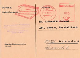 DDR Brief AFS VEB Bürotechnik Büromaschinen Dresden 1969 - Maschinenstempel (EMA)