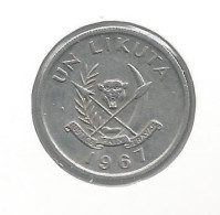 CONGO - MOBUTU * 1 Likuta 1967 * Prachtig * Nr 12683 - Congo (República Democrática 1964-70)