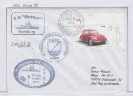 Germany  FS Meteor Reise 58 Signature Cover 2003 (GF173) - Polar Ships & Icebreakers