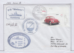 Germany  FS Meteor Reise 58 Signature Cover 2003 (GF173) - Barcos Polares Y Rompehielos