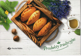 POLAND 2022 POLISH POST OFFICE LIMITED EDITION FOLDER: POLISH TRADITIONAL FOOD PRODUCTS SOJKA MAZOWIECKA BAKED DUMPLING - Covers & Documents