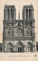 FRANCE - Paris - Façade De L'Eglise Notre Dame - Carte Postale Ancienne - Notre Dame Von Paris