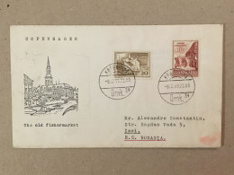 Denmark Danmark 1969 Philatelic Cover Copehagen The Old Fish Market Dansk Fredning Romania - Cartas & Documentos