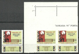 Turkey; 1970 3rd National Stamp Exhibition, Perforation ERROR - Nuovi