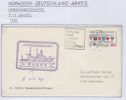 Germany  FS Gauss 1981 Signature Capt Cover (GF178) - Polar Ships & Icebreakers