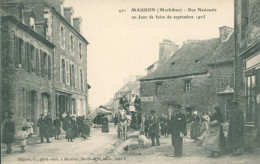 56 MAURON - Rue Nationale . Un Jour De Foire De Septembre 1905  / TTB / RARE - Autres & Non Classés