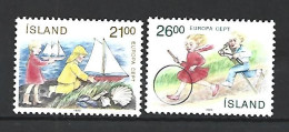 Timbre De Europa Neuf ** Islande N 654 / 655 - 1989