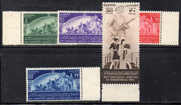 Q453B - EGITTO 1949 , Yvert  Serie N. 264/268  *  Linguellate - Nuovi