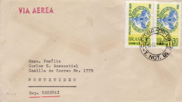 BRAZIL 1966 AIRMAIL  LETTER SENT TO MONTEVIDEO - Lettres & Documents