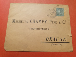 Enveloppe Commerciale De Paris Pour Beaune En 1906 - Réf 3131 - 1877-1920: Semi Modern Period