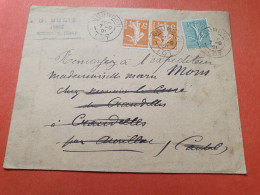 Enveloppe De Gourdon Pour Aurillac Et Redirigé Vers Mons En 1921 - Réf 3135 - 1921-1960: Periodo Moderno